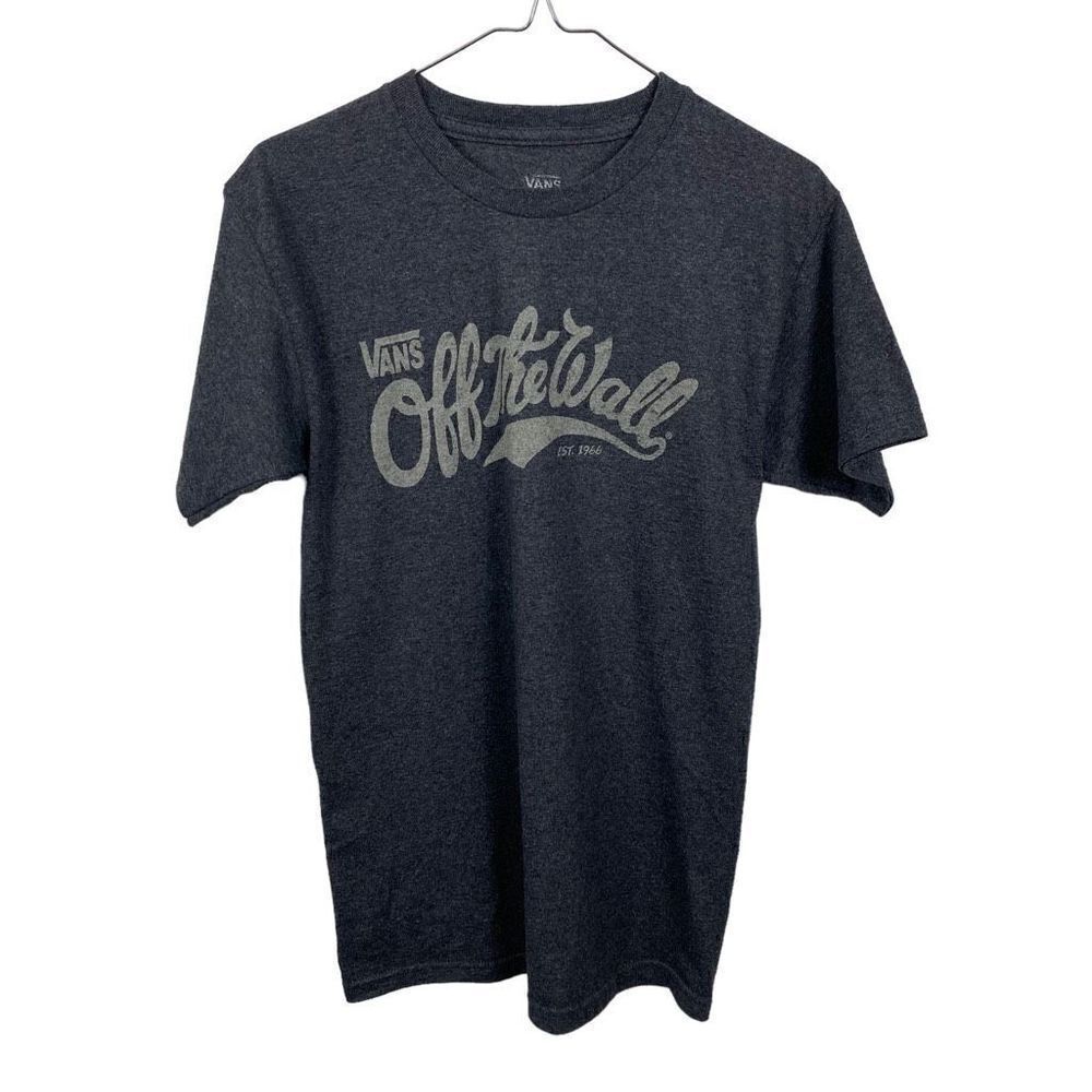 Vans Off The Wall Grey Graphic Tee Size Small